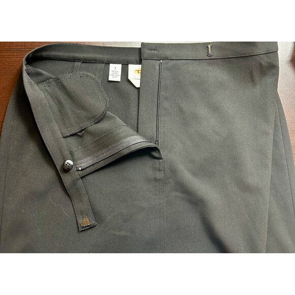 TALBOTS Womens Blk Stretch Maxi Pencil‎ Skirt Quiet Office Power Minimalist Sz 8 - Picture 5 of 7